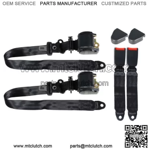 For 1982-1995 Jeep Wrangler CJ YJ 2Pcs Universal 3 Points Retractable Seat Belts