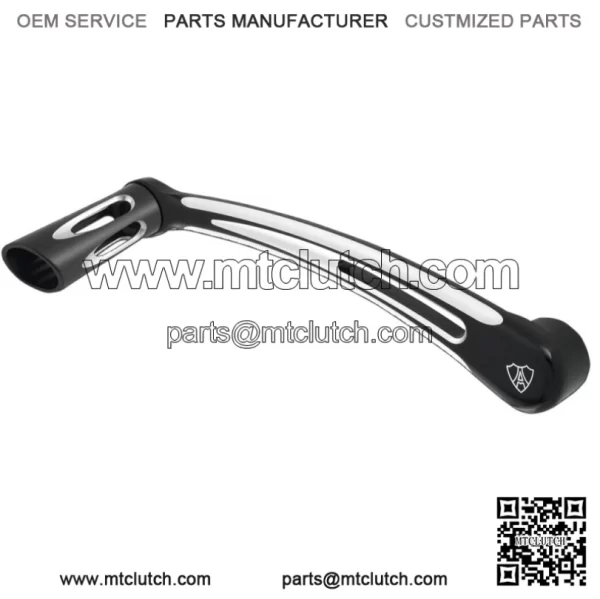 Deep Cut Solo Shifter Lever Arm Black Billet +1" Harley Big Twin 82+ (For: Harley-Davidson)