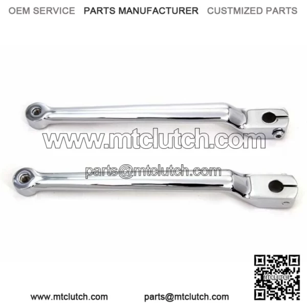 Chrome 9-3/4" Heel Toe Extended Splined Shifter Lever Set Harley Touring 86-2019 (For: Harley-Davidson)