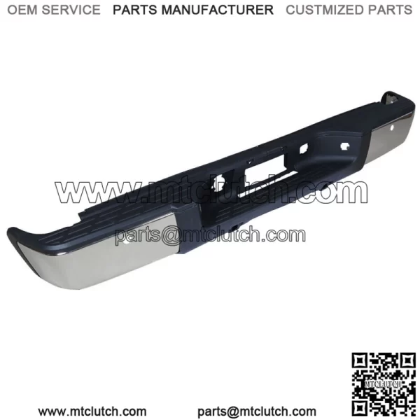 Rear Bumper Assembly Fit For GMC Sierra & Chevrole Silverado 1500 2007-13 Chrome - Image 3