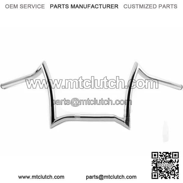 Chrome 1" Z Bars Handlebars 9" Harley Softail Slim Road King Dyna Street Fat Bob (For: Harley-Davidson)