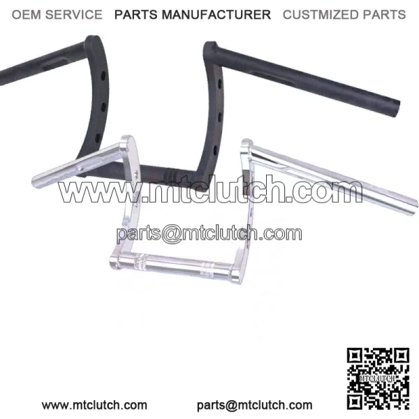 Chrome Black 1 " Drag Handlebars Z- Bar For Harley Touring Dyna Softail Custom (For: Harley-Davidson)