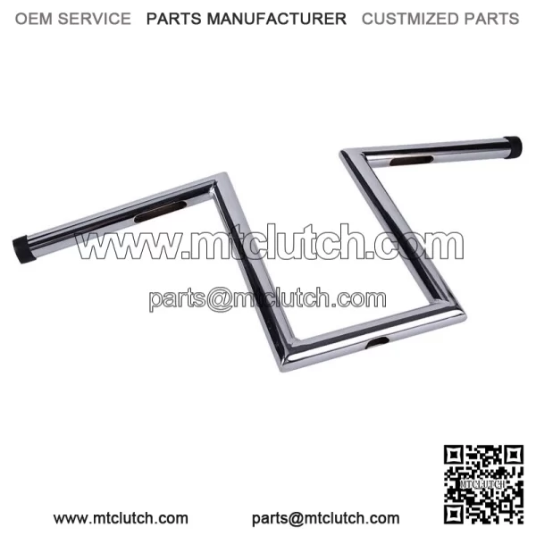 10-1/2" Rise 1" Hanger Z-Bars Handlebar For Harley Dyna Softail Sportster XL (For: Harley-Davidson)