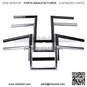1" Drag Bar Hanger 8" 10-1/2" Rise Handlebars Z-Bars For Harley Chopper Bobber (For: Harley-Davidson)