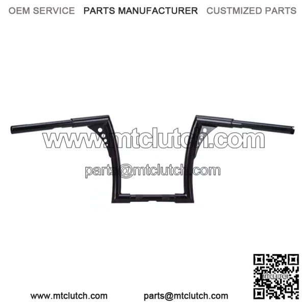 Black 12" Rise Fat Hanger Bars Handlebar For Harley FLST FXST Sportster XL (For: Harley-Davidson)