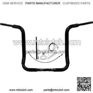 Black 16" Round Top Handlebar Kit 2021-2022 Harley Touring FLH CVO