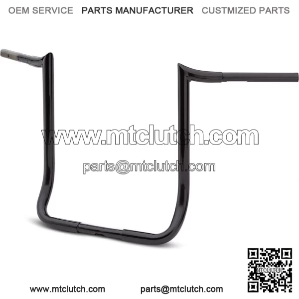 Black 18" Prime Ape Handlebar for 83-19 Harley Touring FLHT FLHTC
