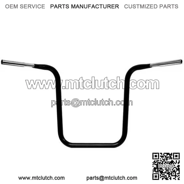Black 14" Hefty Prime Ape Hanger Handlebars 2015-2020 Harley Touring
