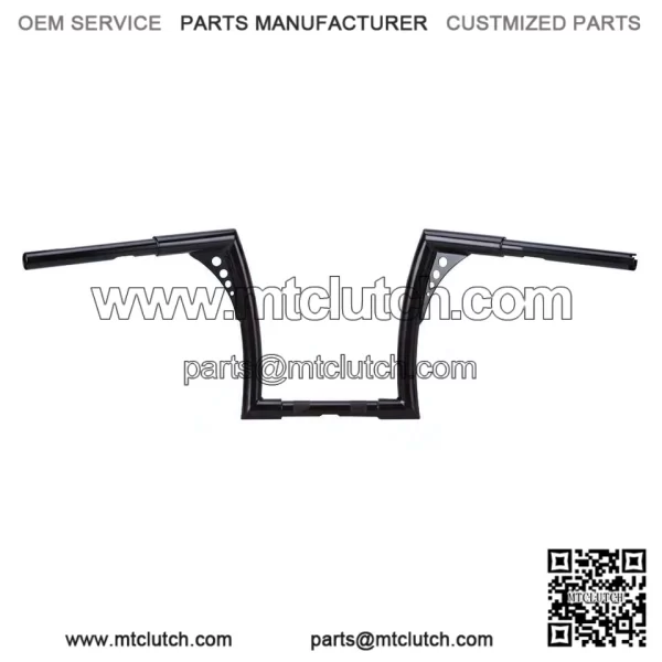12"Rise vivid Black Hangers Handlebar For Harley Dyna Sportster XL 883 1200