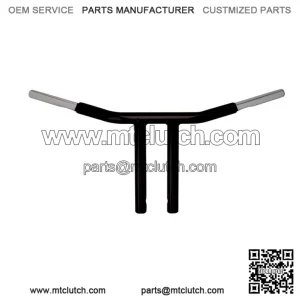 Wild 1 1 1/4in. Chubby Psycho Handlebar 10in. Chopper T-Bar - Black WO563B