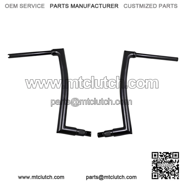 Inc. 1-1/2" EZ Install Flat Top Handlebar 16" Black 608016-B