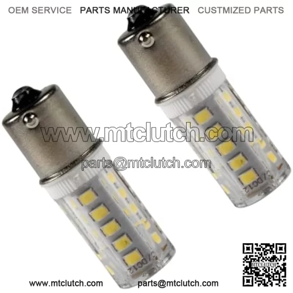 2-Pack BA15S Headlight LED Bulb 3W 12-24V compatible with John Deere AD2062R & Scotts Tractor Headlamp, for X324 LA145 L120 L130 S240 355D GT245 1026R 1023E 4300 4500 4600 4700 Tractors