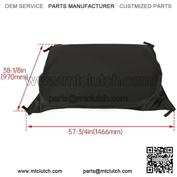 Black Soft Roof Compatible with John Deere HPX & XUV Gator with OPS (Rollbar) System roof panel Replacement for LP93127 - Image 3