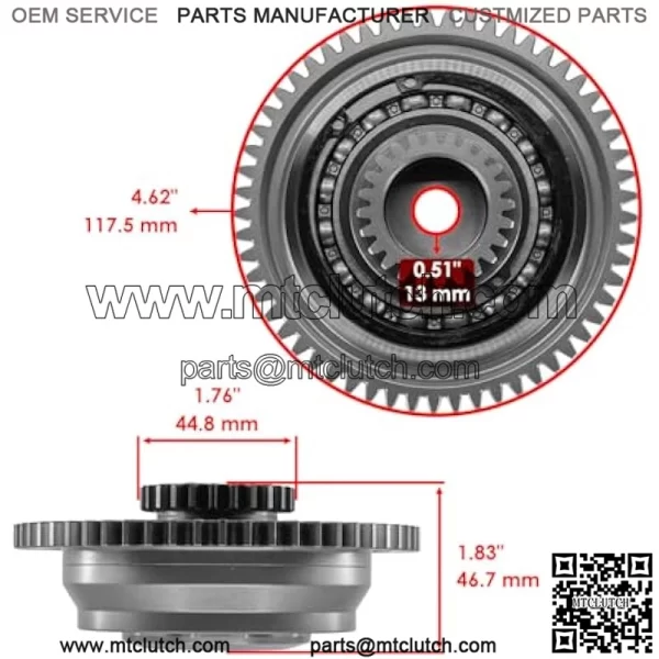 Replacement Part OEM for Supercharger Clutch Gear Assembly for Yamaha Waverunner FZR FZS GX1800 2014-2016 Index-DDR965-GTF1-4446 - Image 2