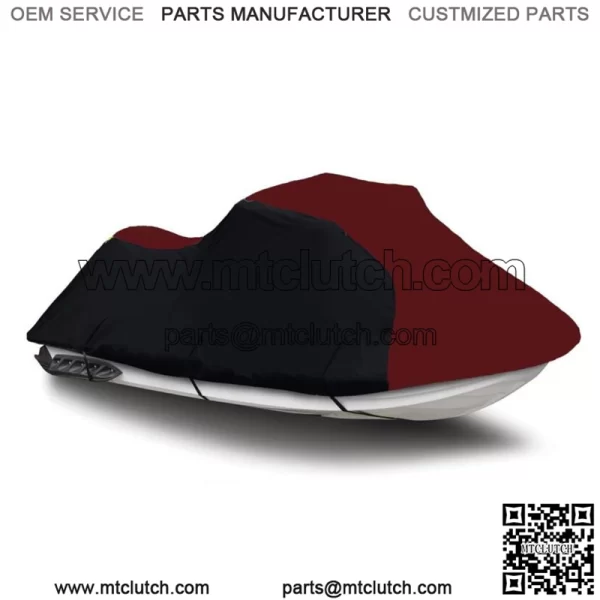 Black/Burgundy Jet Ski PWC Cover for Yamaha WaveRunner FX Cruiser SVHO 2014 2015 For: 2015 Yamaha SVHO
