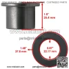 48100-01 48100-07 7076514 Caster Yoke Flanged Bushing For Scag For Snapper - Image 2