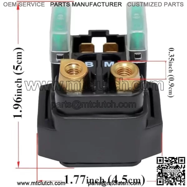 Starter Relay Solenoid Replacement for Yamaha 400 YFM400 Big Bear 2000 2001 2002 2003 2004 2005 2006 2007 2008 2009 Grizzly 400 450 660 Kodiak 400 450 Wolverine 350 450 Rhino 450 660 - Image 2