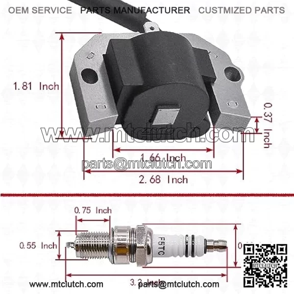 21171-7034 Ignition Coil Fit for Kawasaki 21171-7001 -7003-7006 -7022-7024 21171-7037 Compatible with FH381V FH451V FH500V FH531V FH541V FH580V FH601V FH641V FH680V For John Deere MIA11064 AM133525 - Image 4