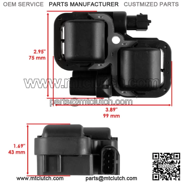 Ignition Coil w/ Spark Plug Wire 59.3 / 47 cm For Polaris Sportsman 800 EFI 2005 For: Polaris Sportsman 800 - Image 2