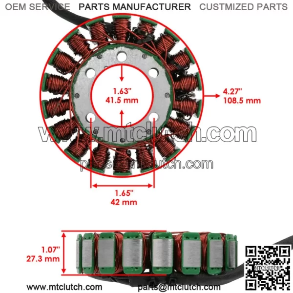 Stator for Polaris Sportsman 400 HO 4X4 2008-2014 Stator Magneto Generator (For: Polaris) - Image 2