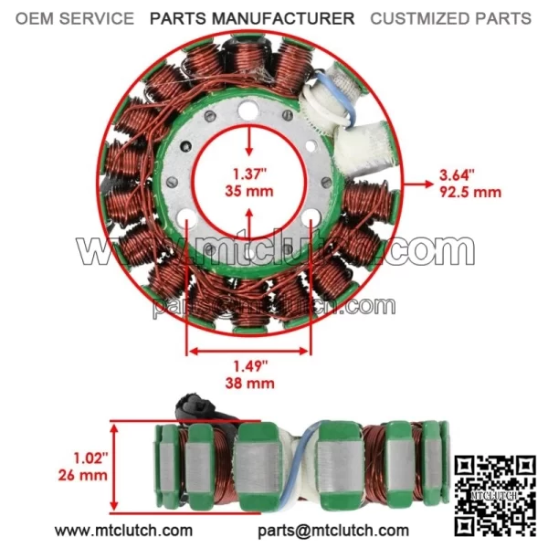 Stator & Left Crankcase Gasket for Honda TRX450ER 2006 2007 2008 2009 12 13 14 (For: Honda) - Image 2