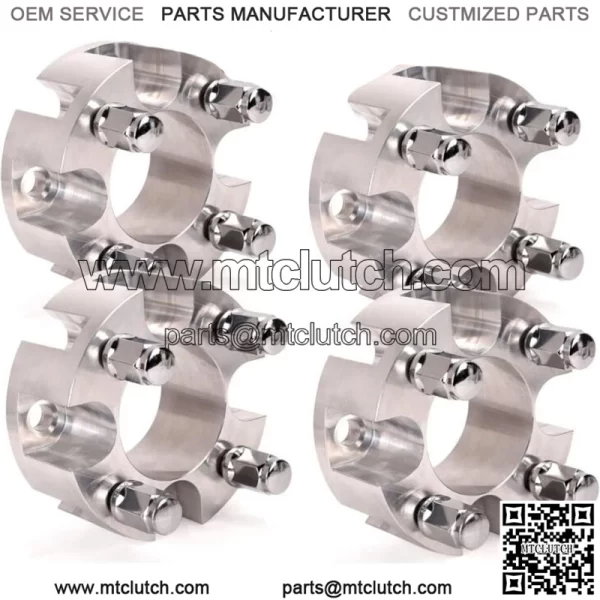 2 Inch Golf Cart Wheel Spacers Adapters for Yamaha EZGO Club Car - 4 Pack,Silver