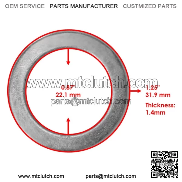 819272016 709253 532171240 Steering Spindle Washer For Husqvarna For Poulan - Image 2