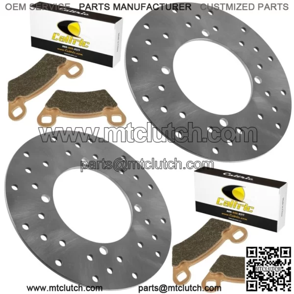 2x Rear Brake Disc w/Pads for Polaris Ranger 400 / Sportsman ACE 14-15 / ACE 570