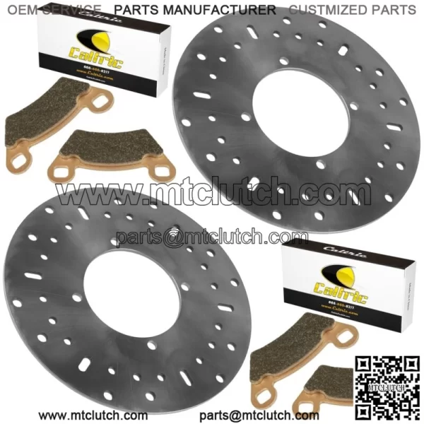 2x Front Brake Disc w/Pads Polaris Sportsman 570 X2 Utility Big Boss 6x6 ACE 500 For: Polaris Sportsman 570