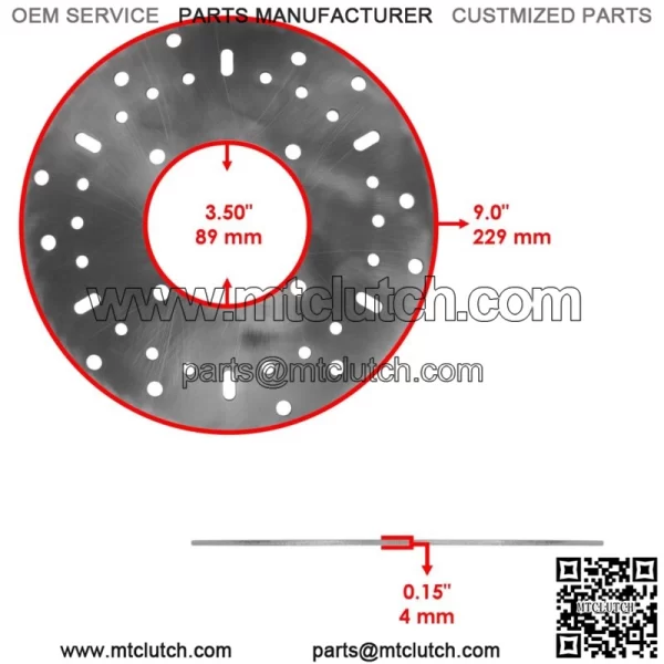 2x Front Brake Disc w/Pads Polaris Sportsman 570 X2 Utility Big Boss 6x6 ACE 500 For: Polaris Sportsman 570 - Image 2