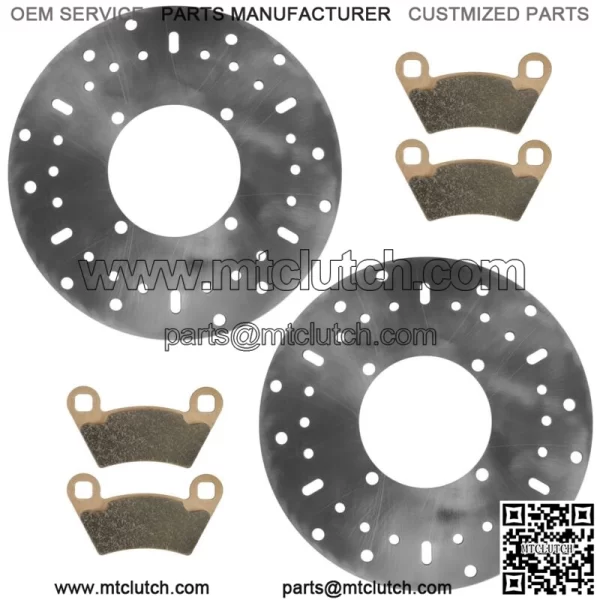 2x Front Brake Disc w/Pads Polaris Sportsman 570 X2 Utility Big Boss 6x6 ACE 500 For: Polaris Sportsman 570 - Image 4