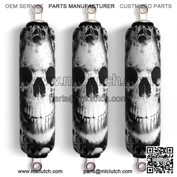 Dark Skull Shock Covers Honda TRX 250 TRX 300 TRX 400 EX TRX400 X Set of 3 NEW For: Honda FourTrax 200