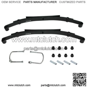 Pair2 Dual Action Rear Heavy Duty Leaf Springs Set For Club Car DS Golf Cart
