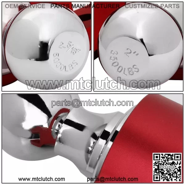 6-inch trailer hook 2"*2-5/16" with double pin # red - Image 2