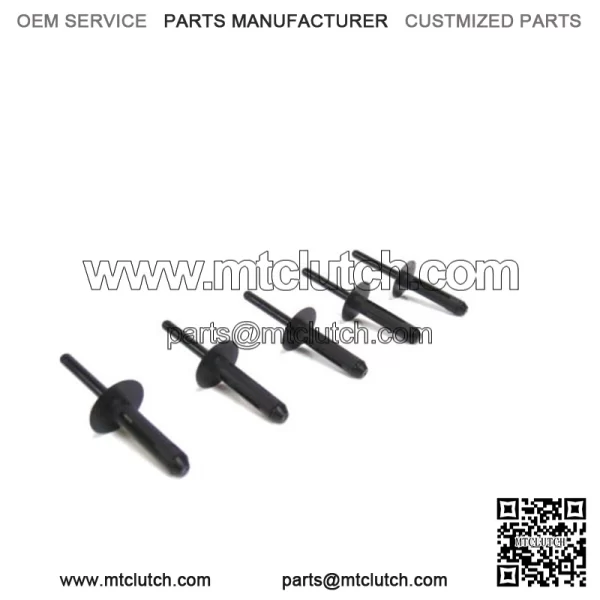 1 Set of 5 OEM Plastic Black Rivets  0423-046