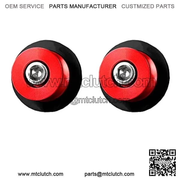 2pcs M10 X1.25 Motorcycle Swing arm Sliders Spools, Fit with Kawasaki Z750 Z750S Z750R Ninja 250 300 400 650 KLE650 ZX10R ER-6N Versys 1000 Yamaha FZR 1000/600R/400 (Red) - Image 2