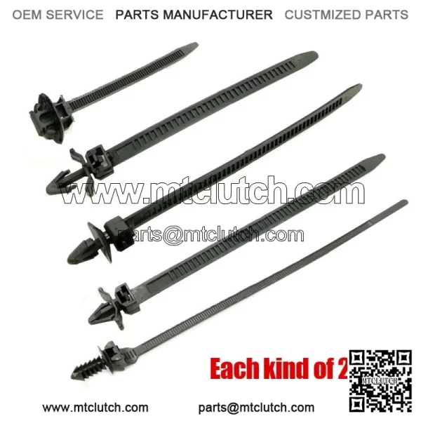Line Cable Ties Zip Tie Push Rivet Clip Wiring Loom Harness Fastener Car Parts (For: Ford F-150)