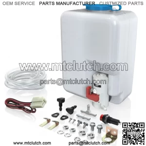 12V Windshield Wiper Motor Washer Reservoir Kit for Polaris RZR Can-Am UTV (Fits: Yamaha Rhino 660)