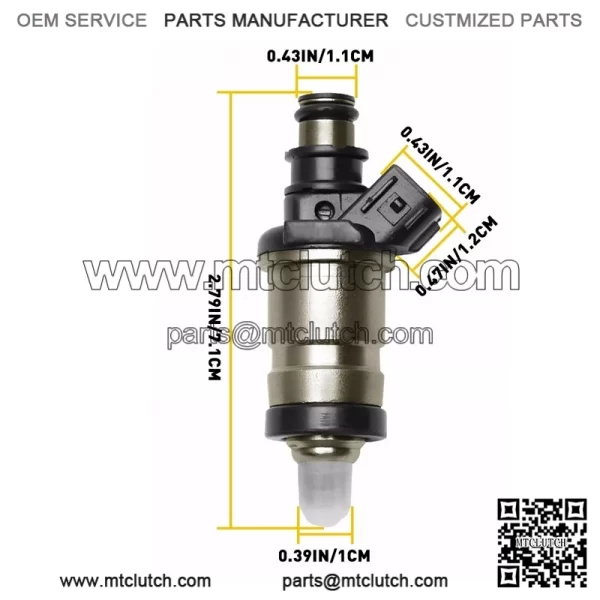 4Pcs NEW FUEL 06164-P2J-000 INJECTORS Fits For Honda 35096 1.6L 1.8L 2.0L 2.3L
