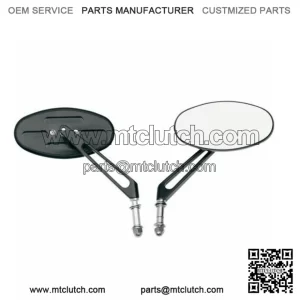 Black Stealth II Mirrors Mirror Set Harley Sportster Softail Bobber (For: Harley-Davidson)