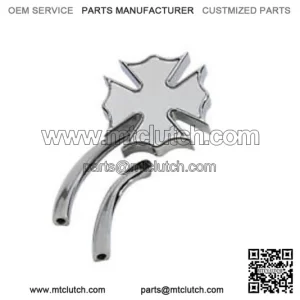 Chrome Billet Firefighter Maltese Iron Cross Mirror Harley Custom Chopper Bobber (For: Harley-Davidson)