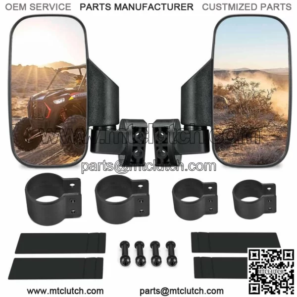 UTV Side Mirrors Rear View Mirrors For 1.75"-2" Polaris RZR Yamaha For: More than one vehicle