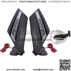 LED Turn Signal Racing Side Mirrors For CAN AM Maverick X3 Max Turbo R 2017-2023 For: More than one vehicle