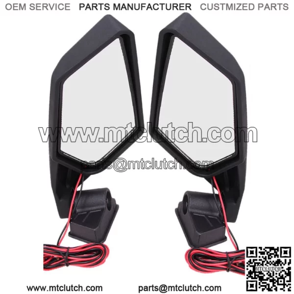 Rear Racing Side Mirrors LED Light For Can Am Maverick X3 Max Turbo R 2017-2023 For: More than one vehicle