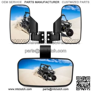 UTV Rear View Mirrors Set 1.75"-2" Bar for CFMOTO ZFORCE 500 600 800 950 1000 For: More than one vehicle