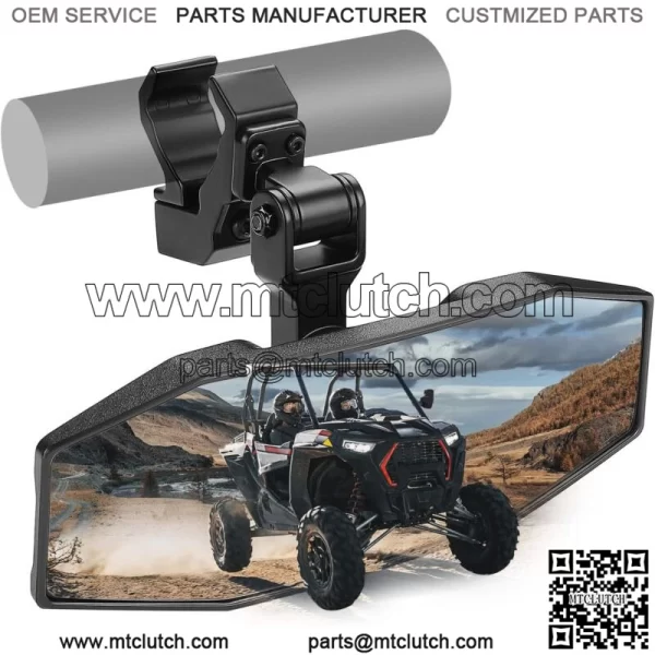 UTV Rear Center View Mirror For 1.5"-2" Polaris RZR Pioneer Talon Kawasaki Teryx For: More than one vehicle