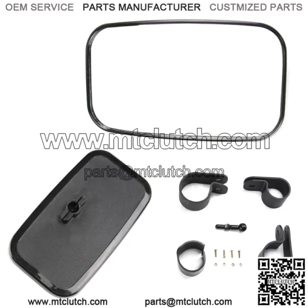 UTV Rear Side View Mirror 1.5" 1.75" 2" Clamp For Polaris YAMAHA HONDA Can-Am For: More than one vehicle