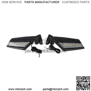 LED Turn Signal Racing Side Mirrors For 2017-2021 Can-Am Maverick X3 Max Turbo R For: More than one vehicle