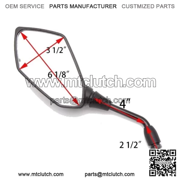 ATV Rear View Side Mirrors For Can-Am DS250 Outlander 500 570 650 800 850 1000 For: More than one vehicle - Image 2