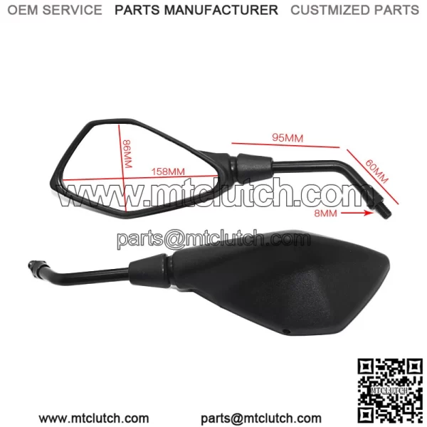 Motorcycle Rear Mirror ATV Car UTIV Universal Rearview Mirror Electric Reflector Dune Buggy Side Mirror Beach Buggy Parts Motorcycle Rearview Mirror - Image 4